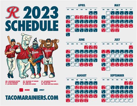 tacoma rainiers home schedule.